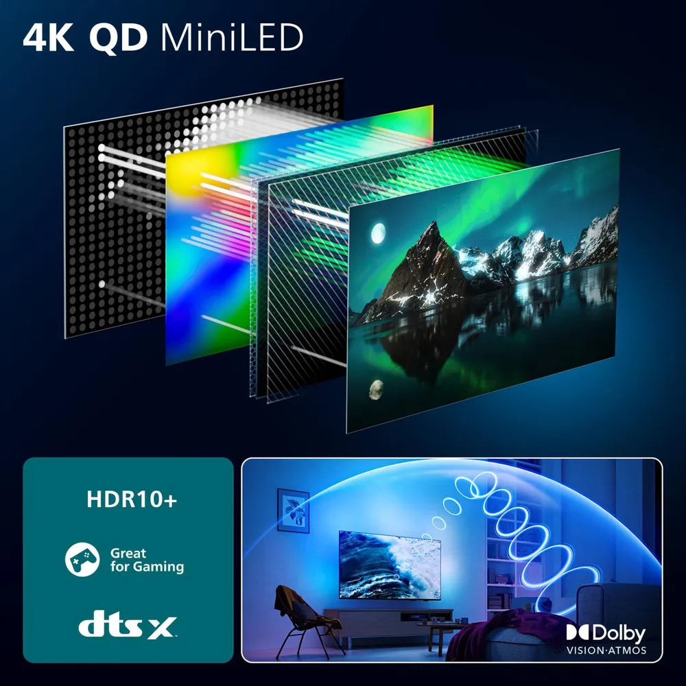 Philips 65MLED910/12 164cm 65" 4K miniLED Ambilight Smart TV TV