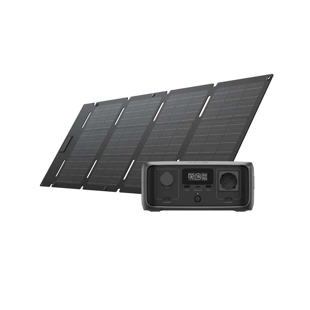 EcoFlow RIVER 3 UPS Portable Powersation 245Wh 300W + 45W Solarpanel (Type C)
