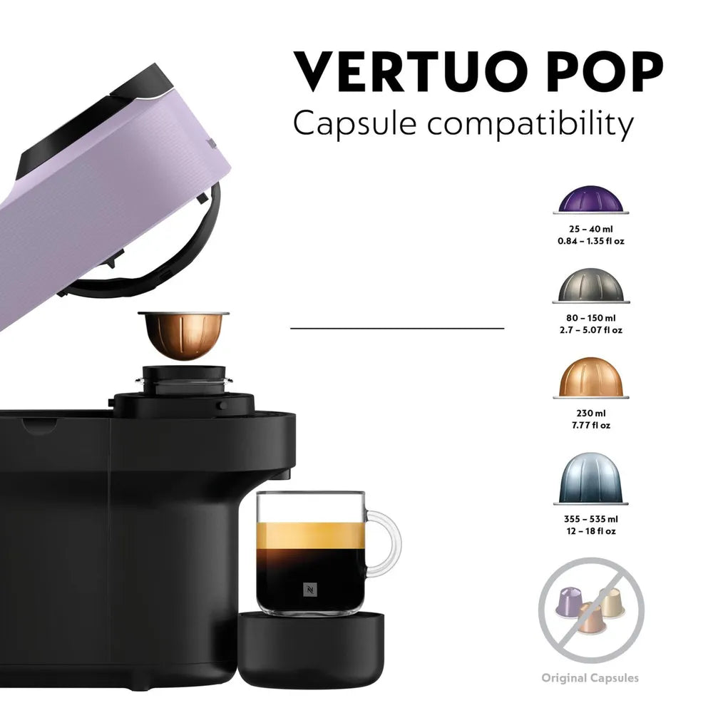 Nespresso Coffee Capsule Machine Krups XN9206 Vertuo Pop Purple