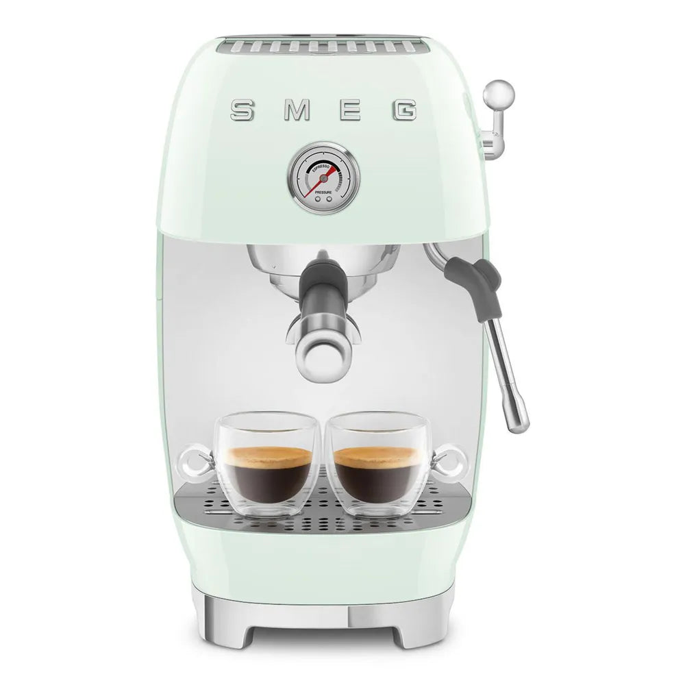 SMEG ECF03PGEU 50's Style Premium-Siebträger-Espresso Machine Pastellgreen