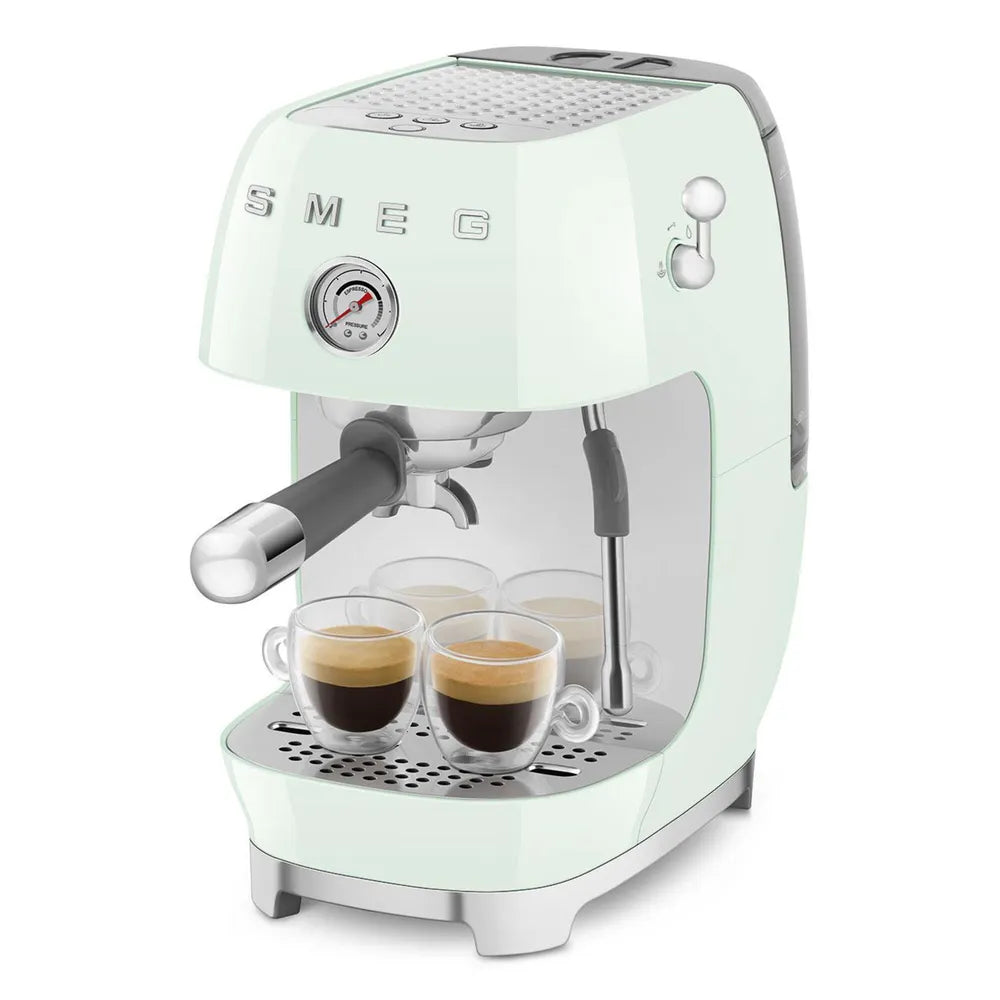SMEG ECF03PGEU 50's Style Premium-Siebträger-Espresso Machine Pastellgreen