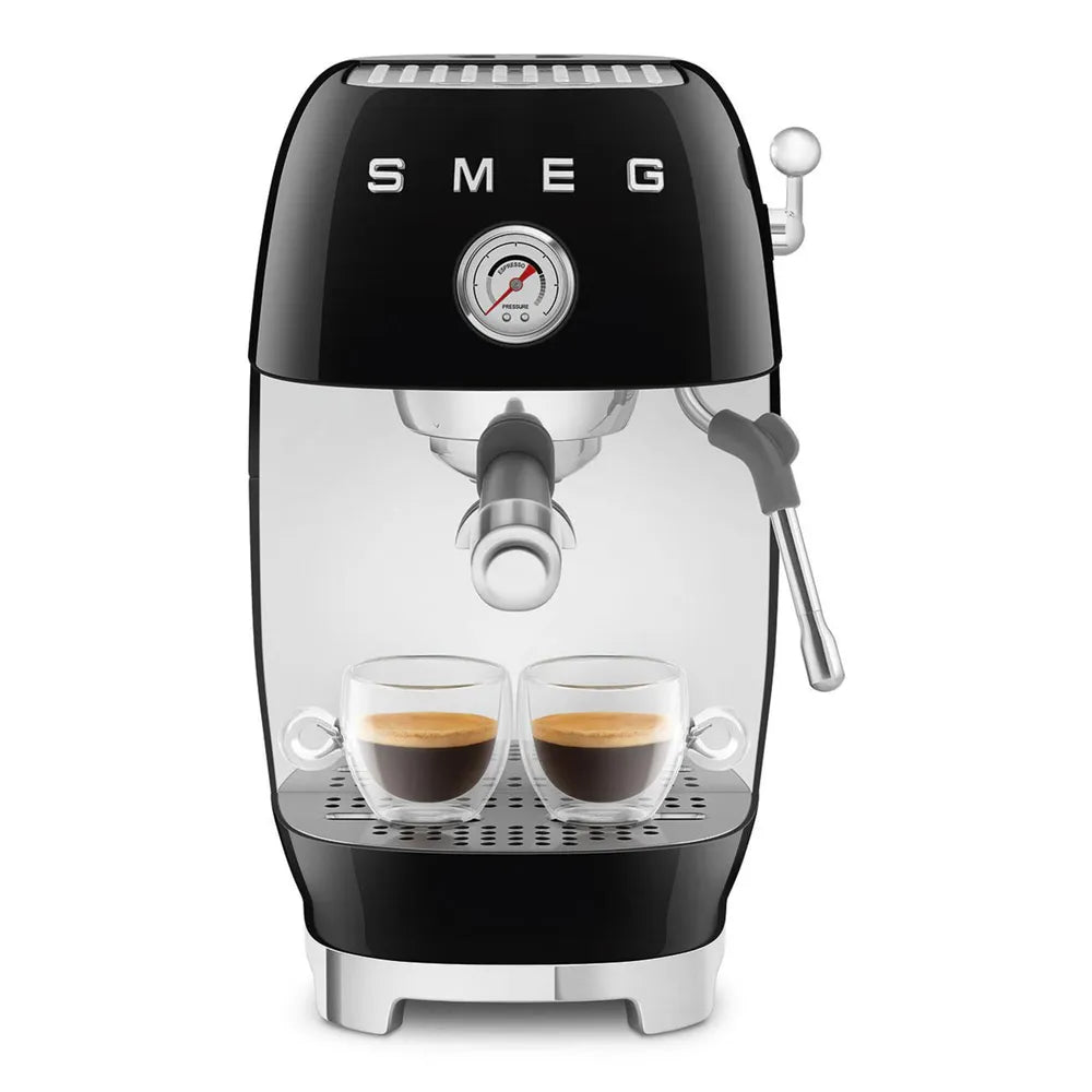SMEG ECF03BLEU 50's Style Premium-Siebträger-Espresso Machine Black