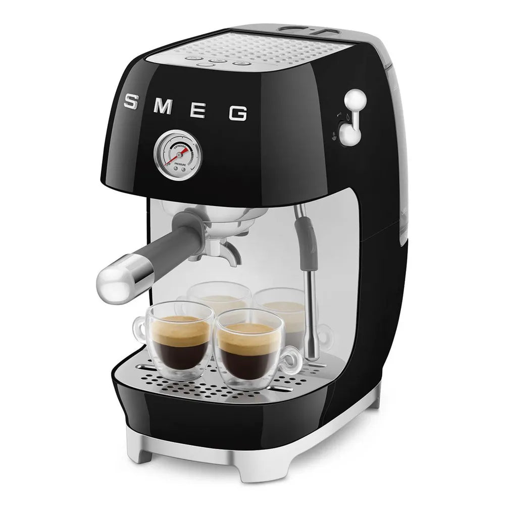 SMEG ECF03BLEU 50's Style Premium-Siebträger-Espresso Machine Black