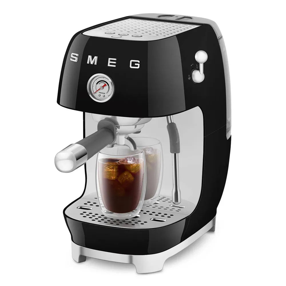 SMEG ECF03BLEU 50's Style Premium-Siebträger-Espresso Machine Black