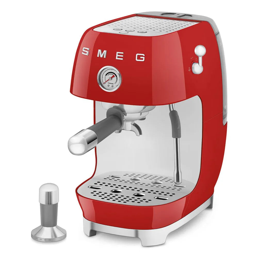 SMEG ECF03RDEU 50's Style Premium-Siebträger-Espresso Machine Red