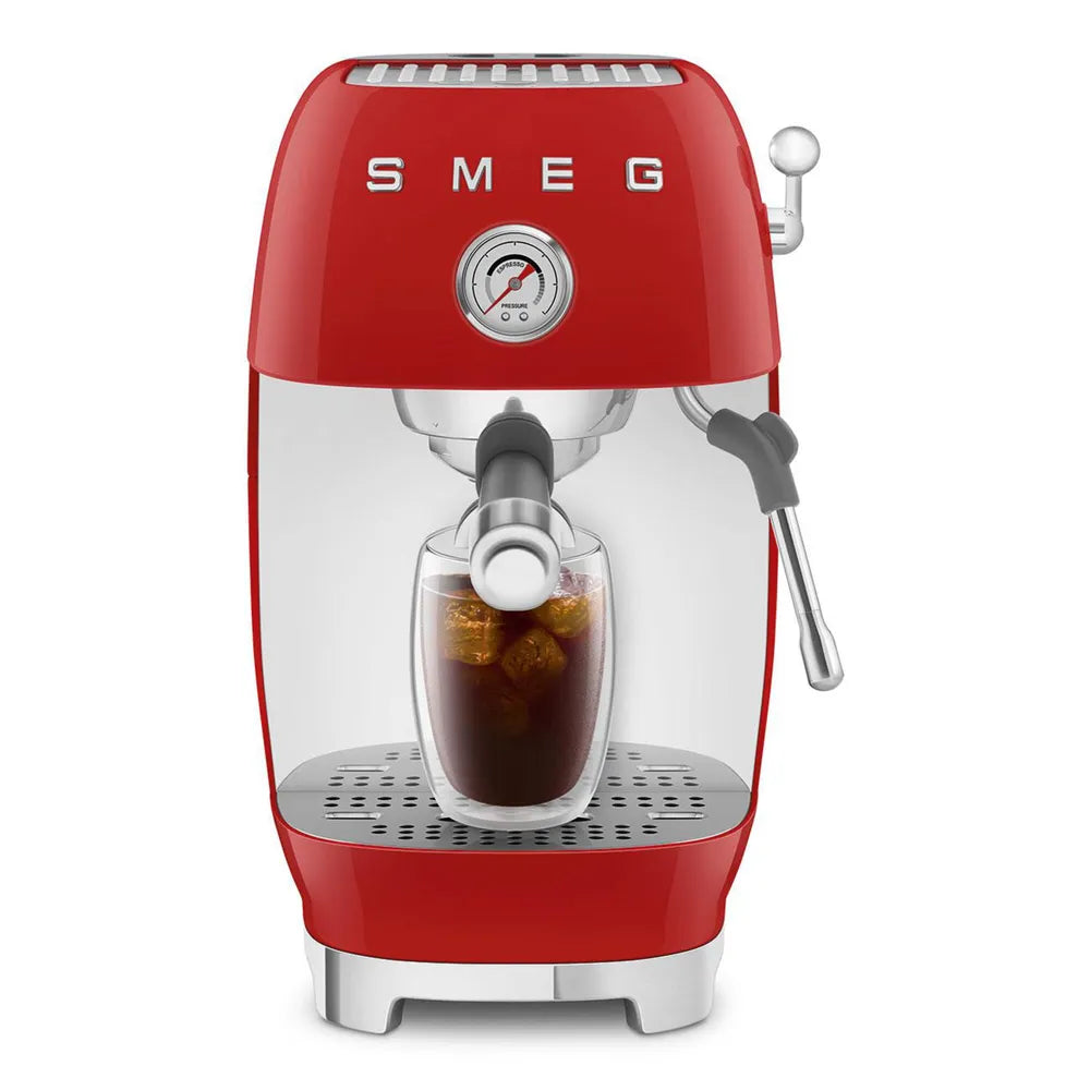 SMEG ECF03RDEU 50's Style Premium-Siebträger-Espresso Machine Red