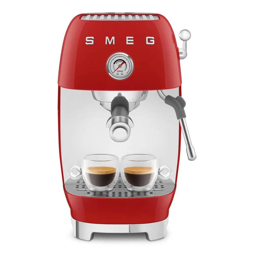 SMEG ECF03RDEU 50's Style Premium-Siebträger-Espresso Machine Red