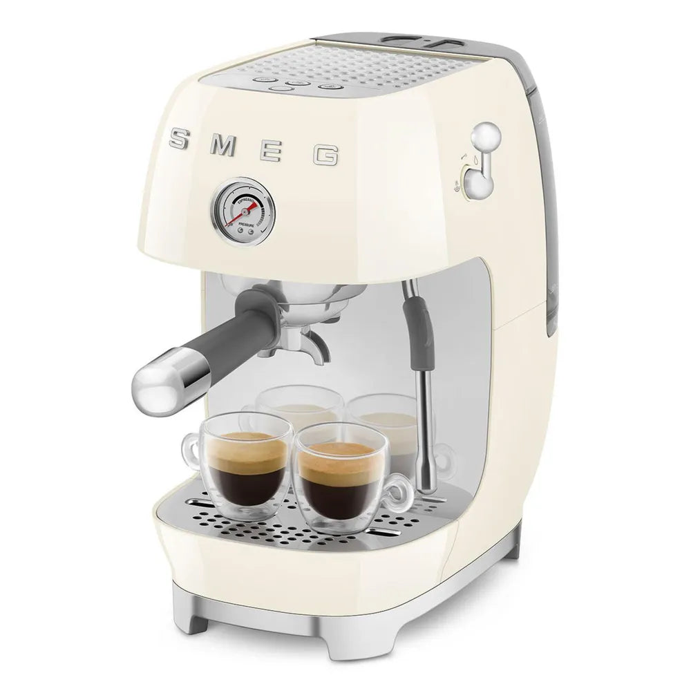 SMEG ECF03CREU 50's Style Premium-Siebträger-Espresso Machine Creme
