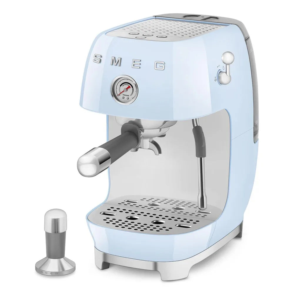 SMEG ECF03PBEU 50's Style Premium-Siebträger-Espresso Machine Pastellblue