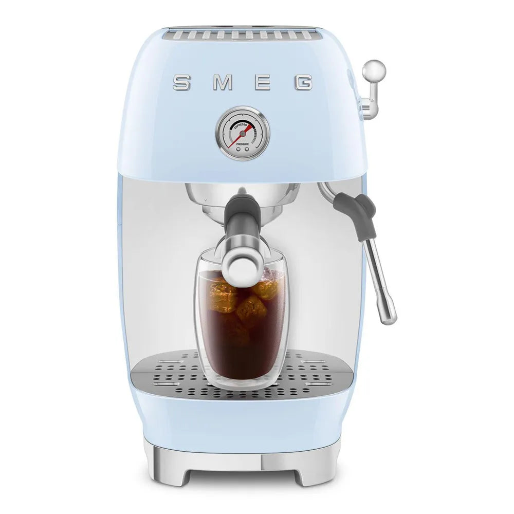 SMEG ECF03PBEU 50's Style Premium-Siebträger-Espresso Machine Pastellblue