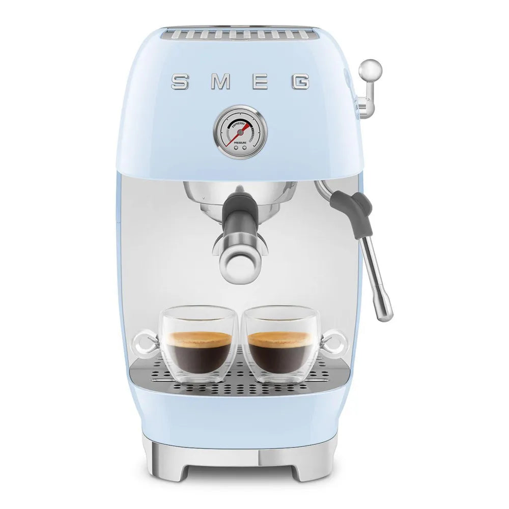 SMEG ECF03PBEU 50's Style Premium-Siebträger-Espresso Machine Pastellblue