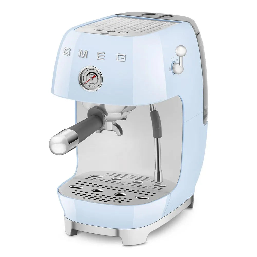 SMEG ECF03PBEU 50's Style Premium-Siebträger-Espresso Machine Pastellblue
