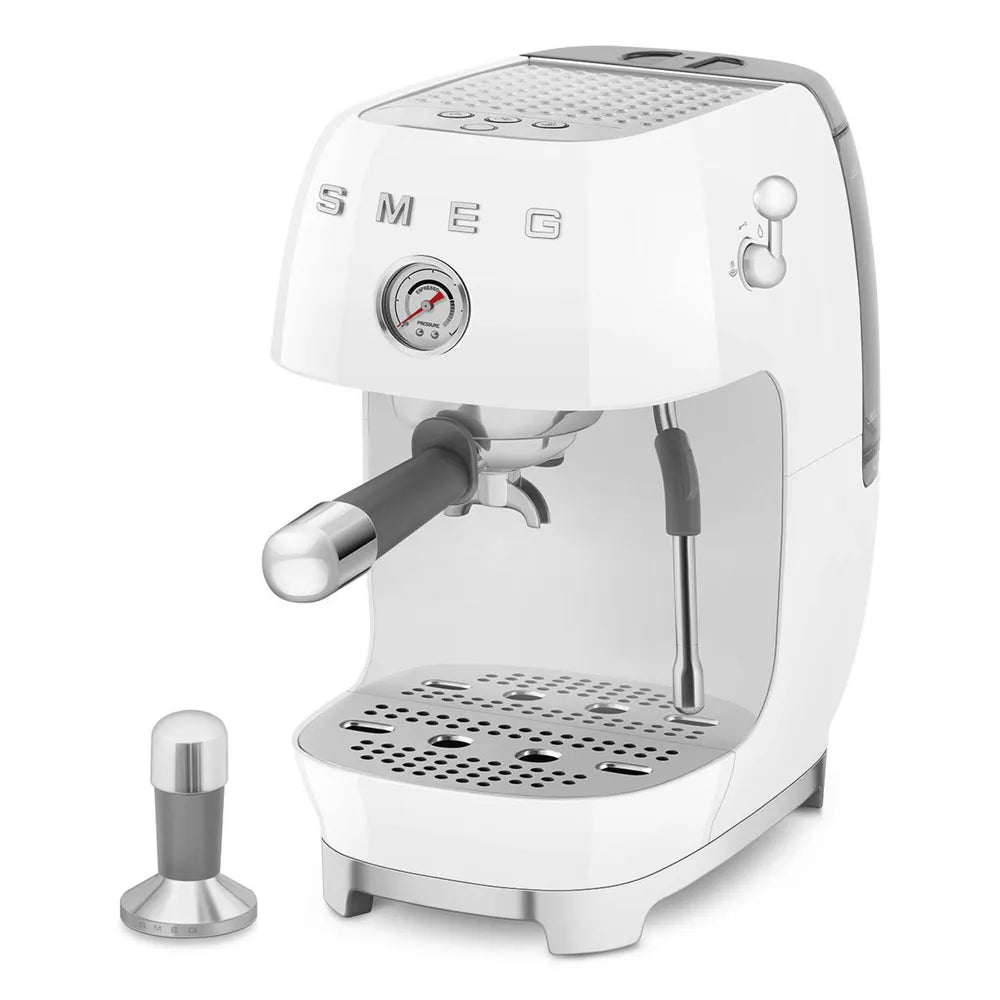 SMEG ECF03WHEU 50's Style Premium-Siebträger-Espresso Machine White
