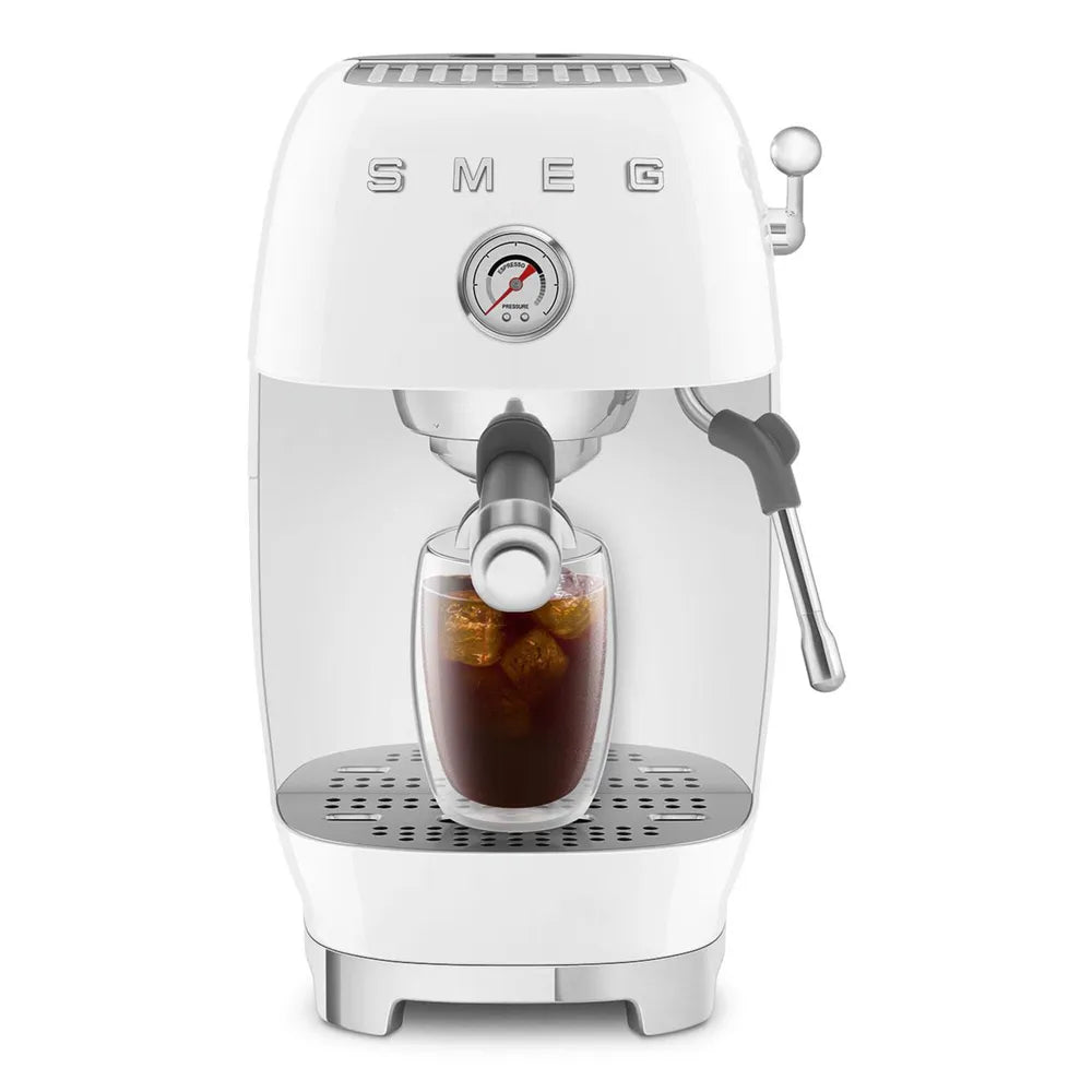SMEG ECF03WHEU 50's Style Premium-Siebträger-Espresso Machine White