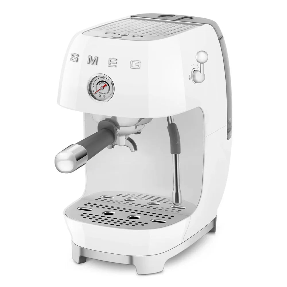 SMEG ECF03WHEU 50's Style Premium-Siebträger-Espresso Machine White