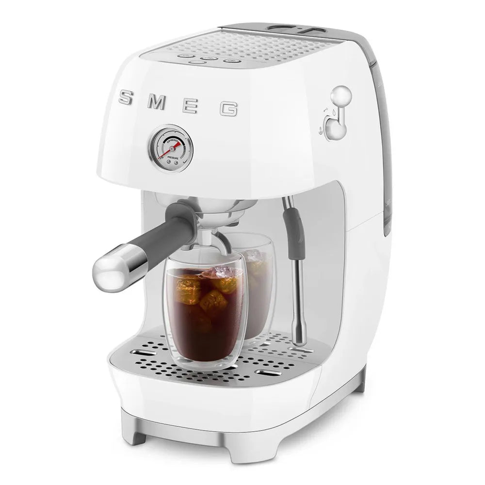 SMEG ECF03WHEU 50's Style Premium-Siebträger-Espresso Machine White