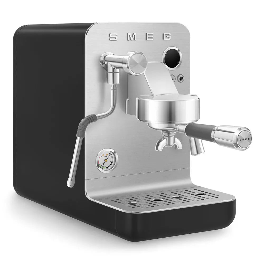 Smeg EMC02BLMEU Minipro Espresso Machine Collezione Ästhetik Black