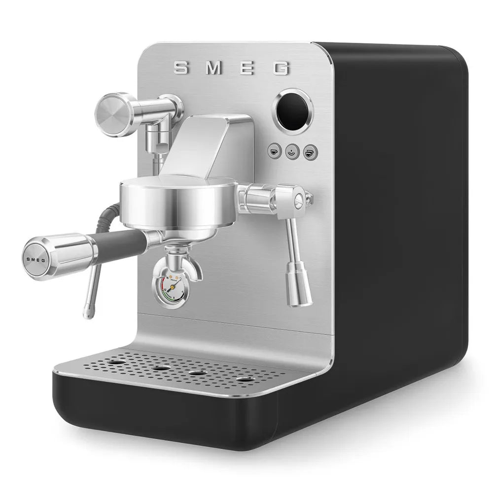 Smeg EMC02BLMEU Minipro Espresso Machine Collezione Ästhetik Black