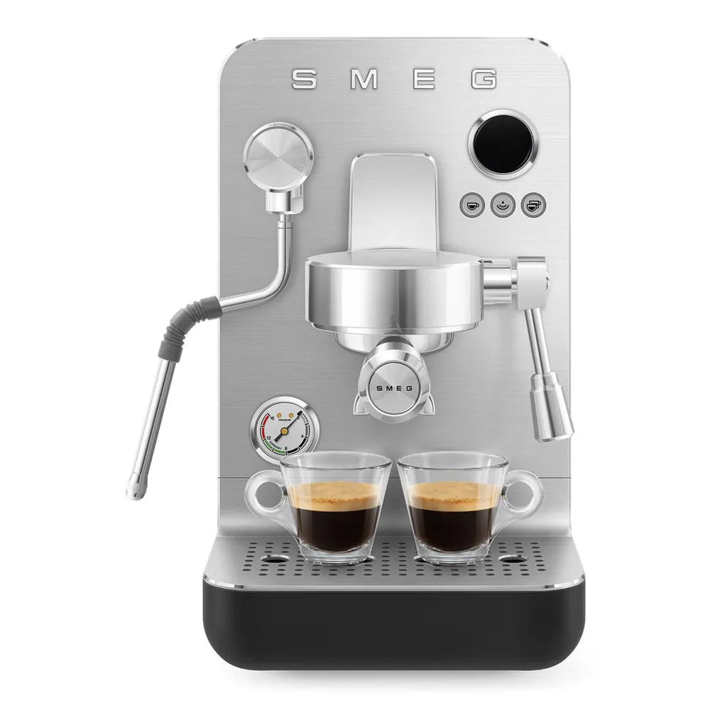 Smeg EMC02BLMEU Minipro Espresso Machine Collezione Ästhetik Black