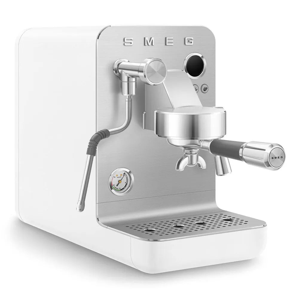 Smeg EMC02WHMEU Minipro Espresso Machine Collezione Ästhetik White