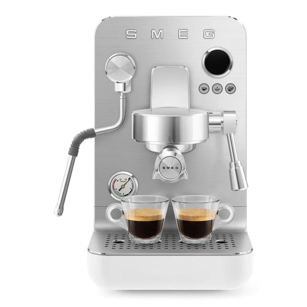 Smeg EMC02WHMEU Minipro Espresso Machine Collezione Ästhetik White