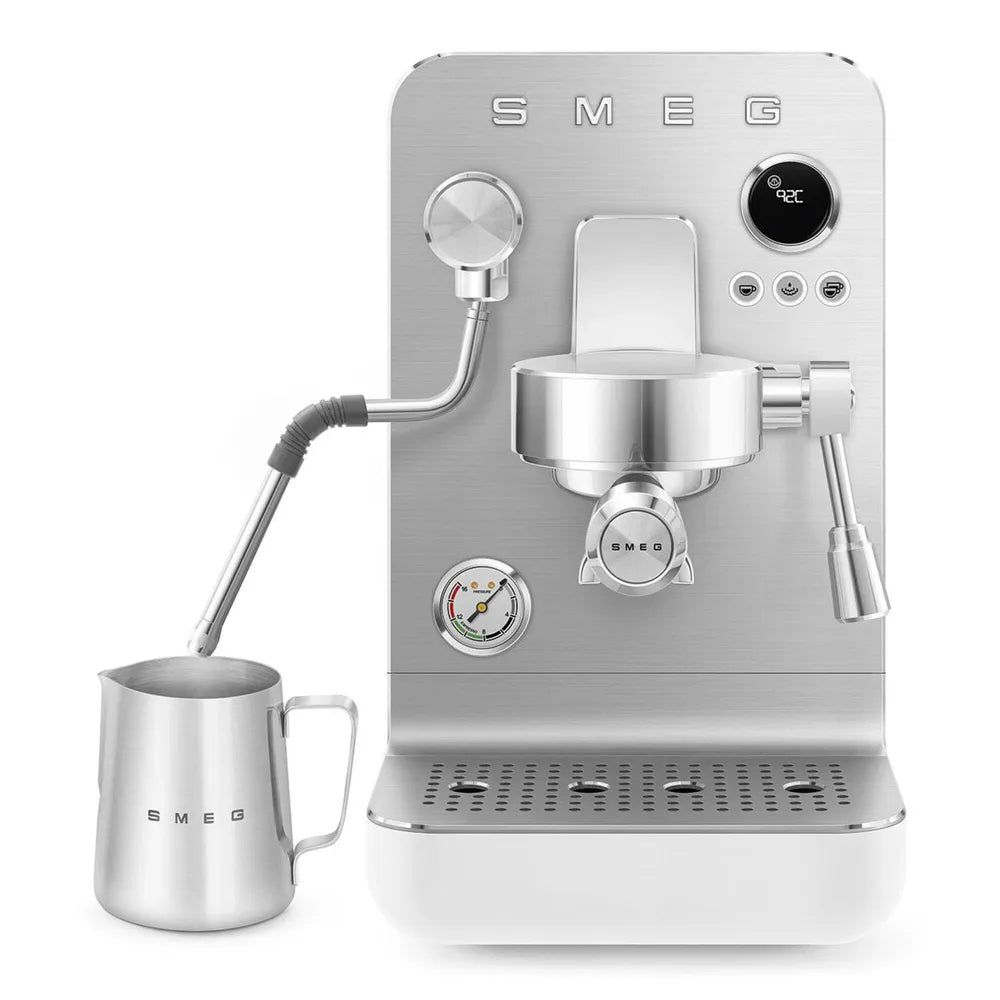 Smeg EMC02WHMEU Minipro Espresso Machine Collezione Ästhetik White