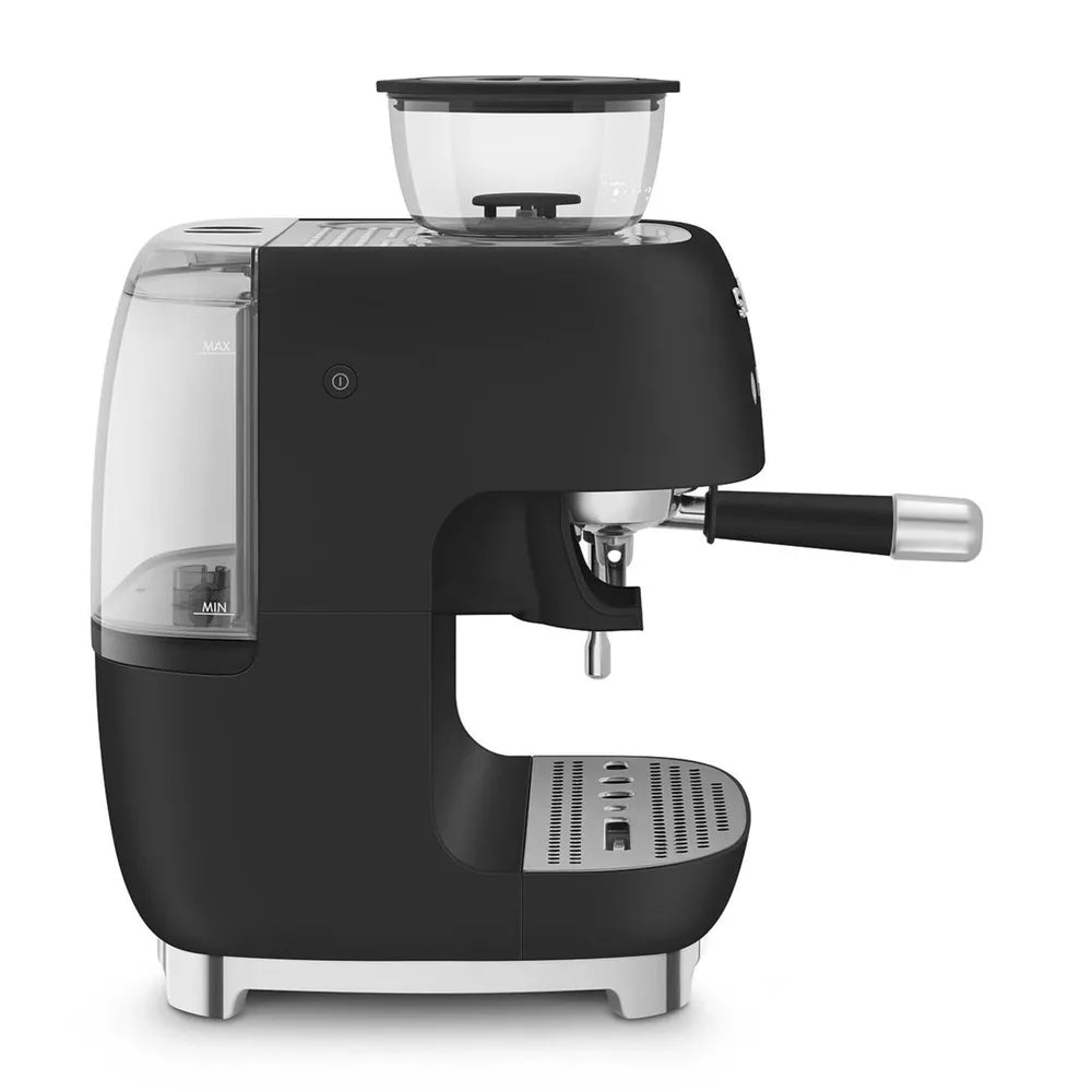 SMEG EGF03BLMEU 50s Style Siebträgermaschine with Kaffeemühle Black