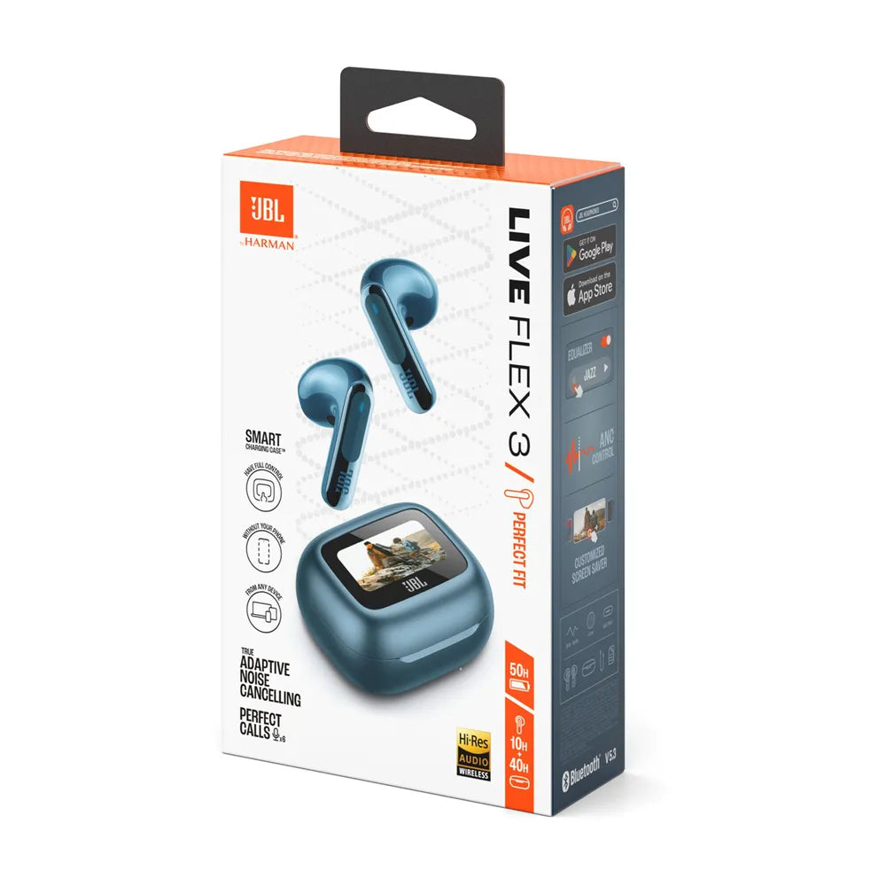 JBL LIVE Flex 3 True-Wireless In-Ear Bluetooth Headphones blue Noise Cancelling