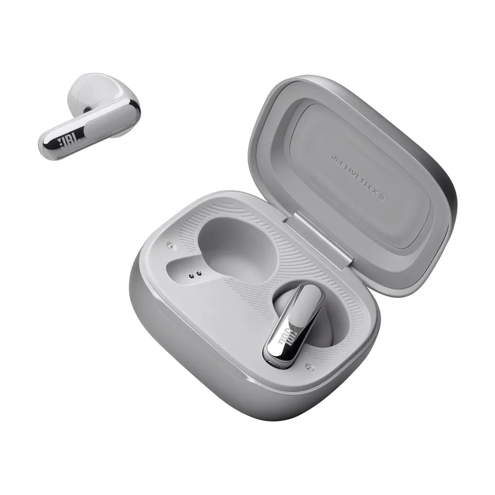 JBL LIVE Flex 3 True-Wireless In-Ear Bluetooth Headphones silver Noise Cancelling