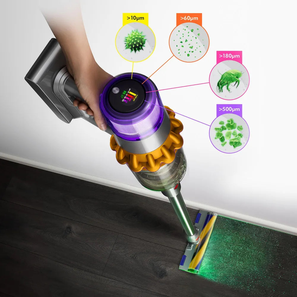 Dyson V15 Detect Absolute Nickel Satin Yellow/ Glanz Nickel
