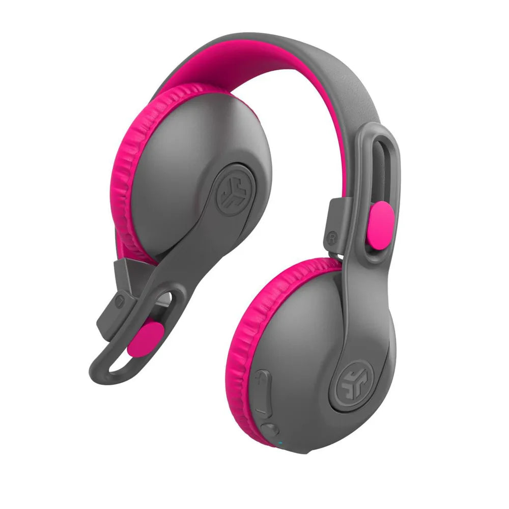 JLab JBuddies Studio 2 Wireless HP Headphones Gray Pink (Gray/ Pink)