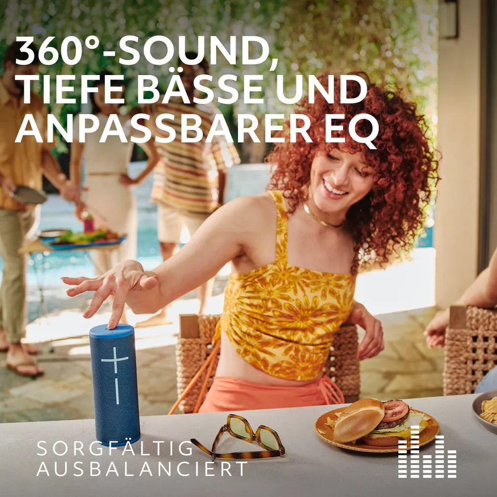 Ultimate Ears BOOM 4 Erdbeere/Red Kompakter Bluetooth Speaker (A2DP), 360- Degree- Soand, PartyUp Function, IP67- certified