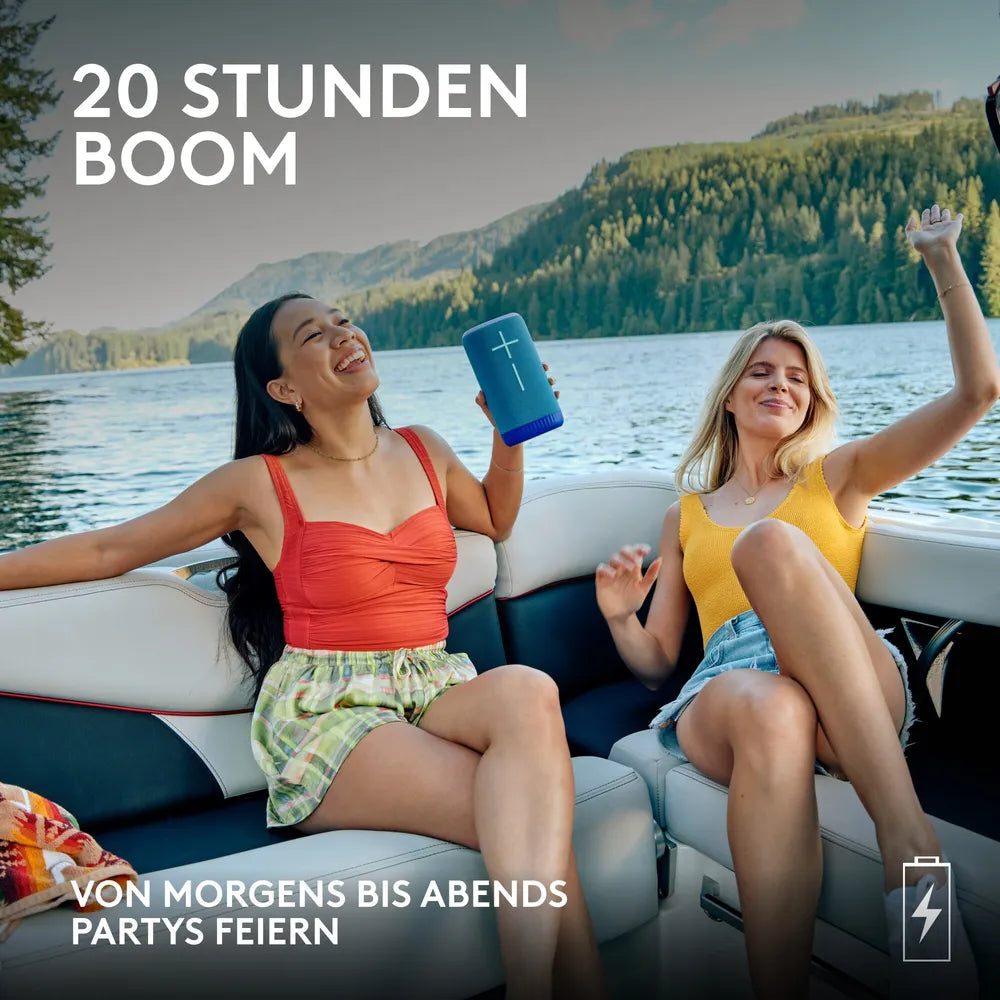 Ultimate Ears EVERBOOM Black/Anthrazit, Bluetooth Speaker (A2DP), 360- Degree-Soand, PartyUp Function, IP67- certified, anpassbarem EQ