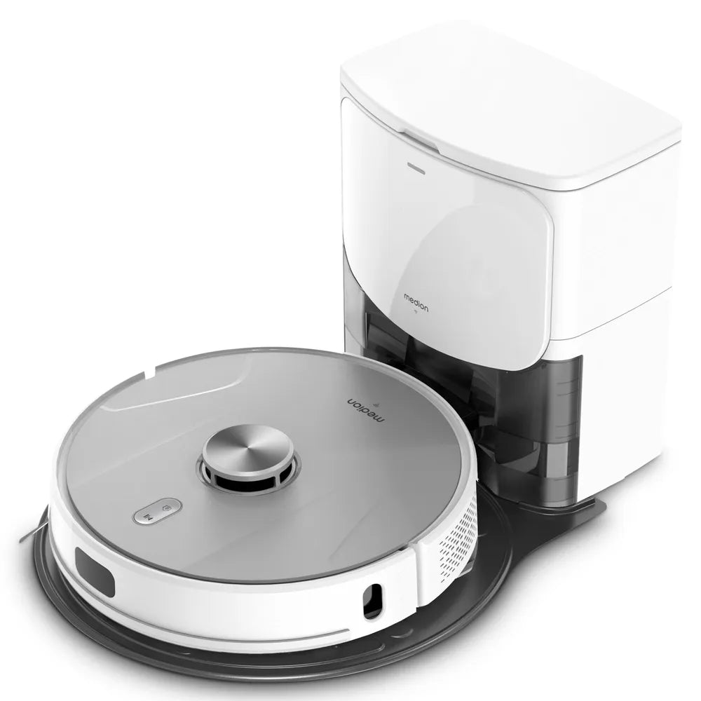 Medion MD120431 X42 SW+ Saug-Wischroboter with Lasernavigation and Absaugstation