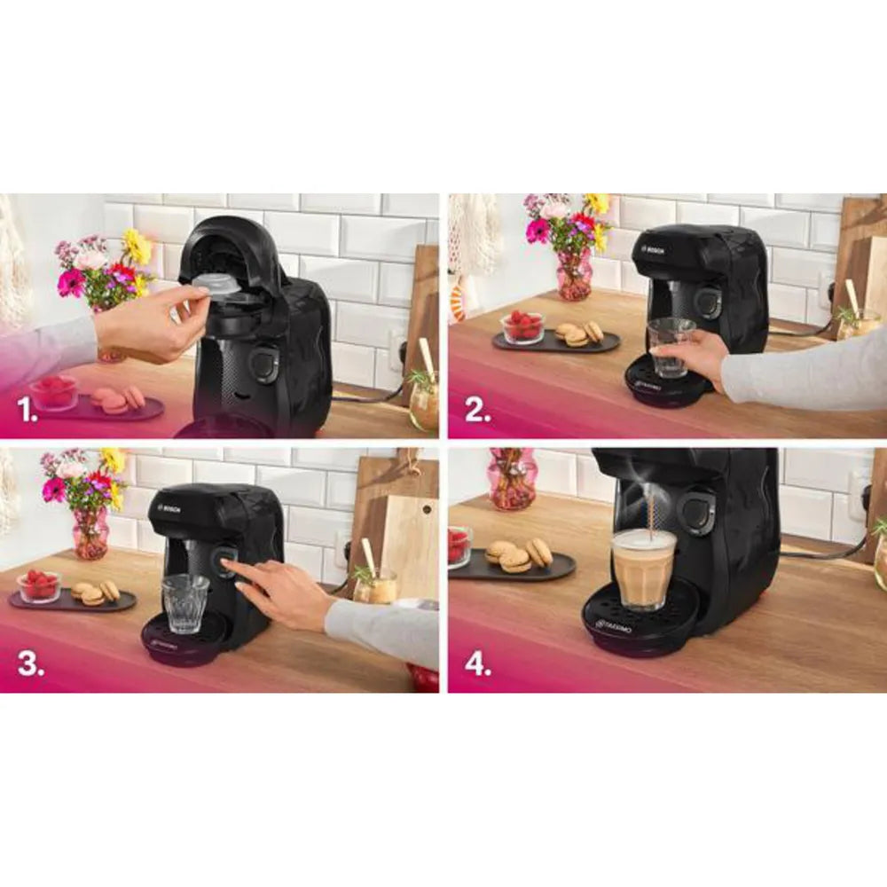 Bosch TAS102E TASSIMO Multi-Getränke-Automat HAPPY friendly black