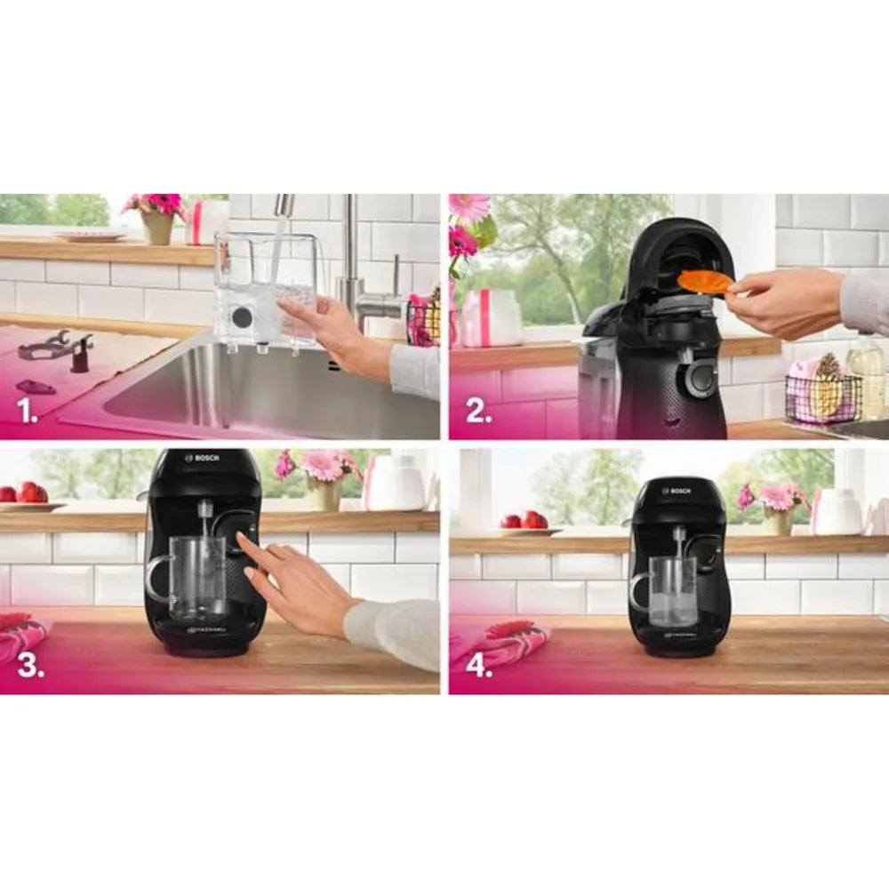 Bosch TAS102E TASSIMO Multi-Getränke-Automat HAPPY friendly black
