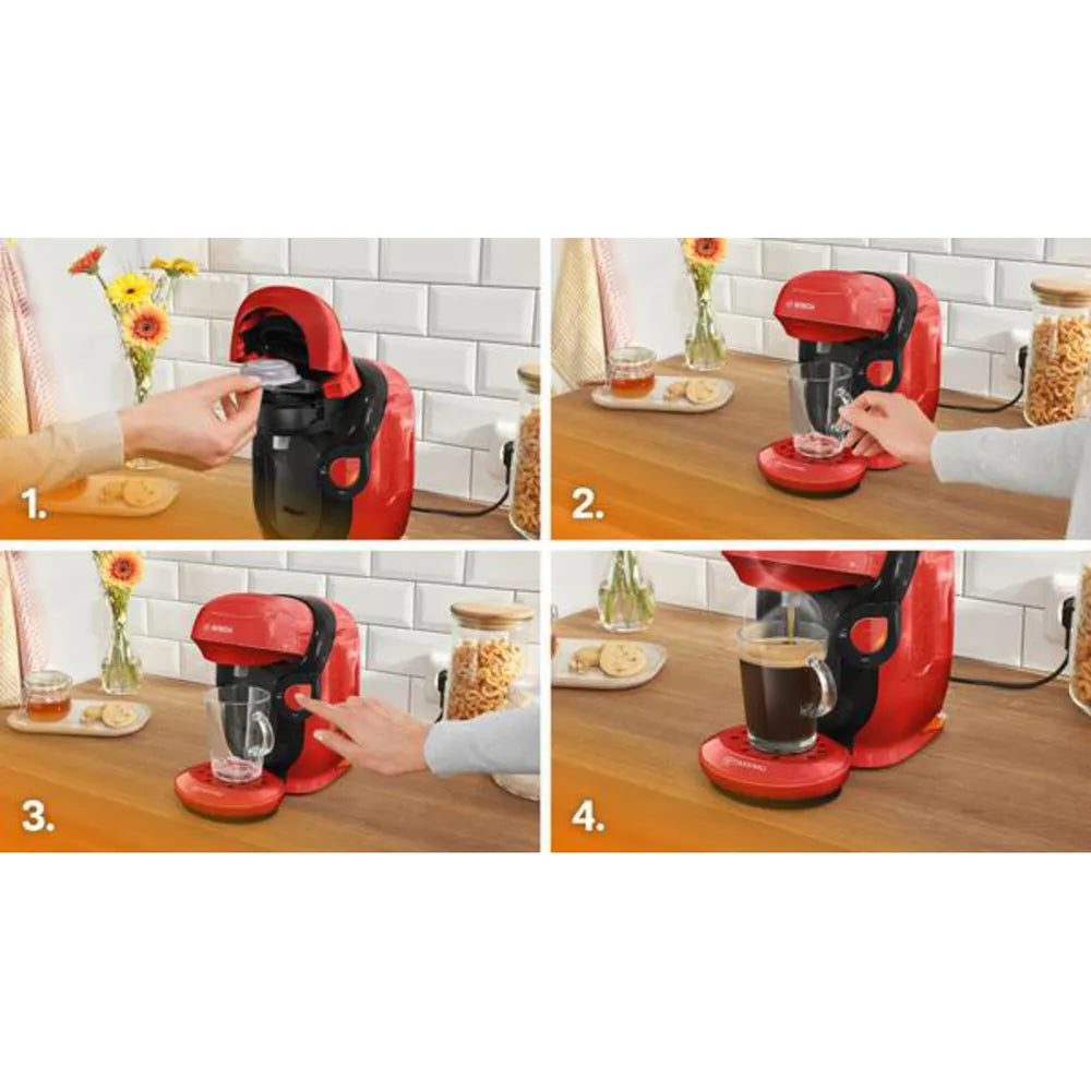 Bosch TAS113E TASSIMO Multi-Getränke-Automat STYLE friendly just red