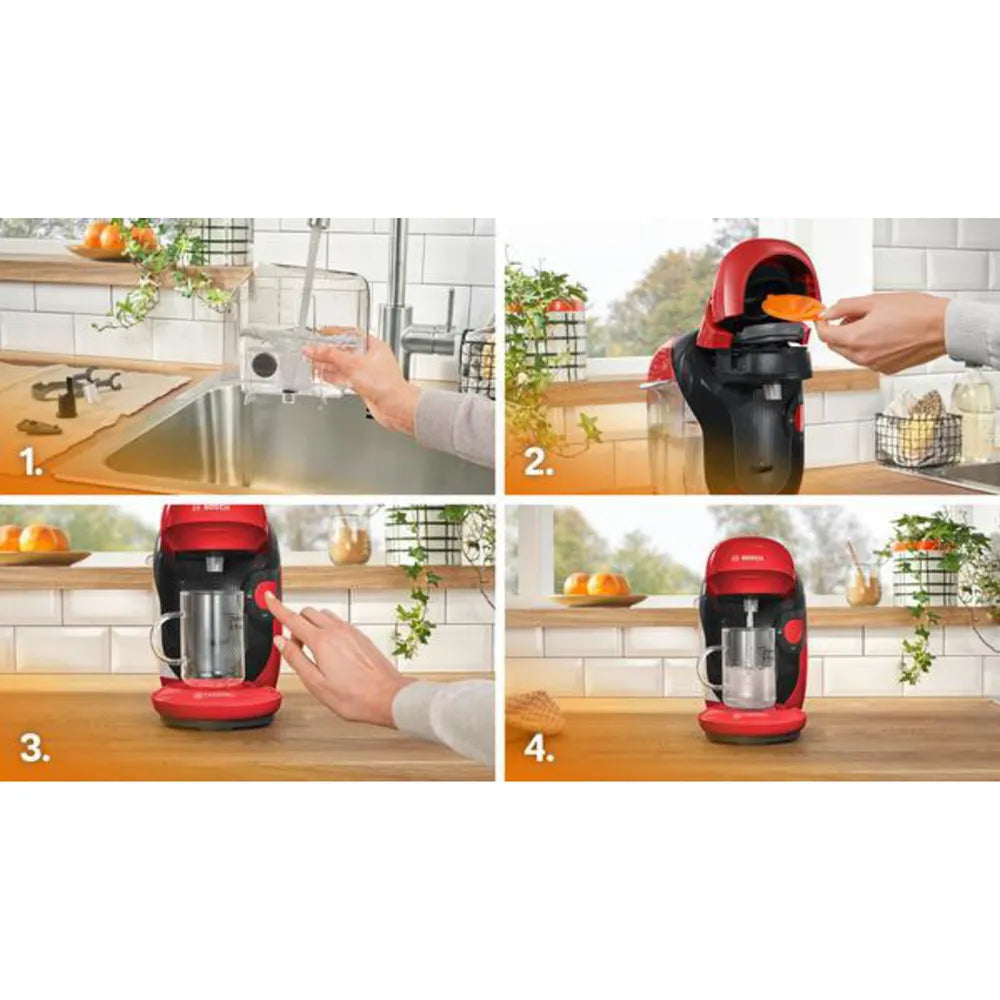 Bosch TAS113E TASSIMO Multi-Getränke-Automat STYLE friendly just red
