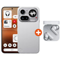 Nothing Phone (4a) Pro 12/256GB Dual-SIM silver Android 16 Smartphone + CMF Buds 2a Wirelesse In-Ear Headphones white