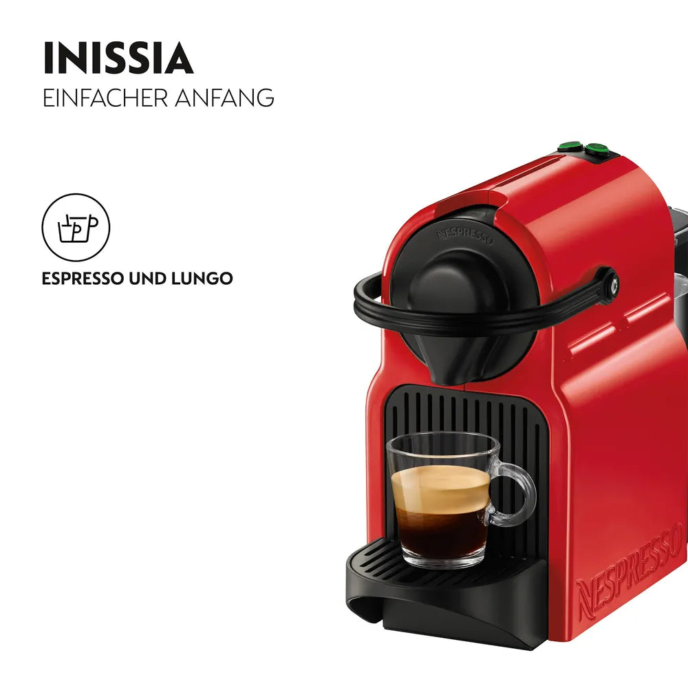 Kapselmaschine Nespresso Inissia von Krups Red