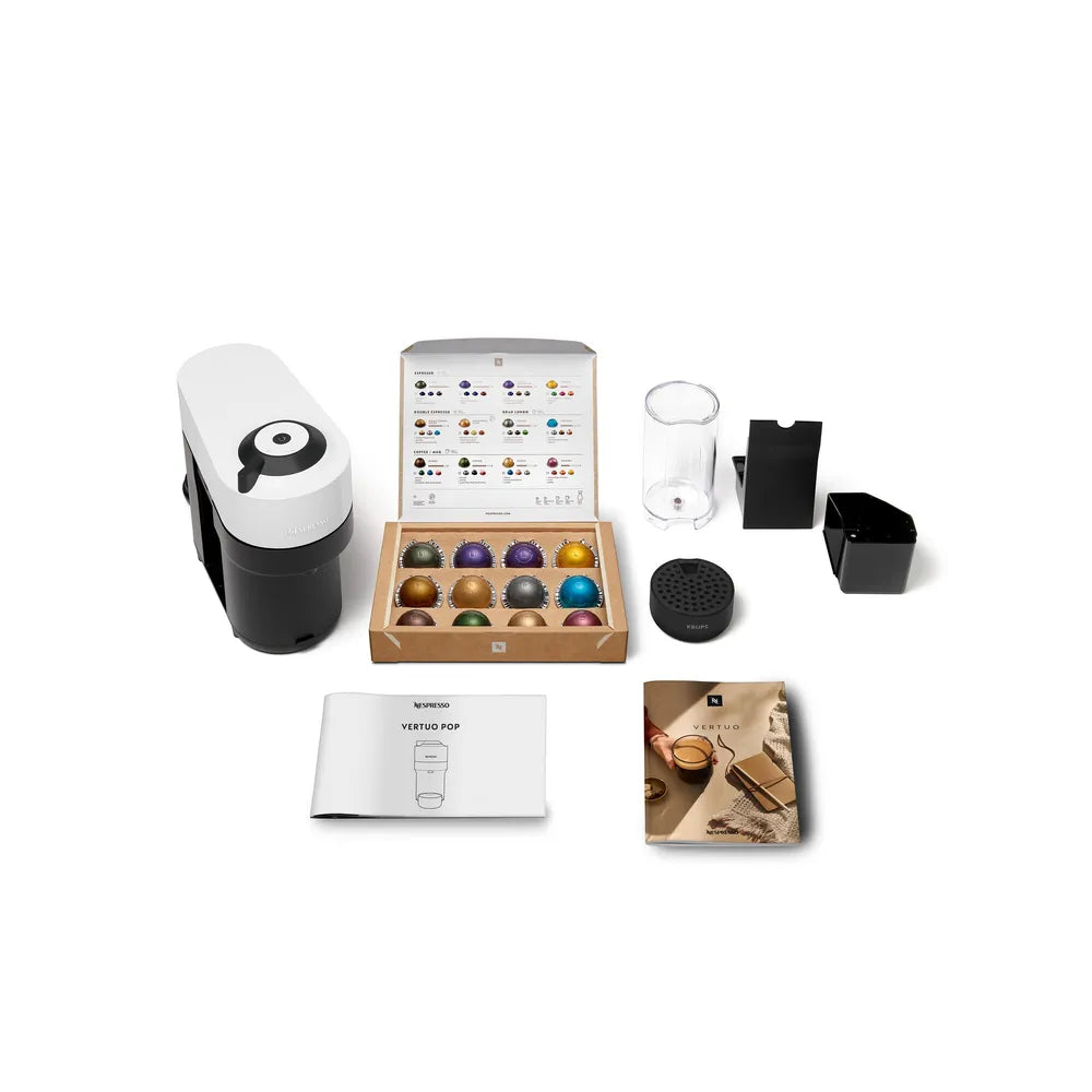 Coffee Capsule Machine Nespresso VERTUO POP von Krups Coconut White