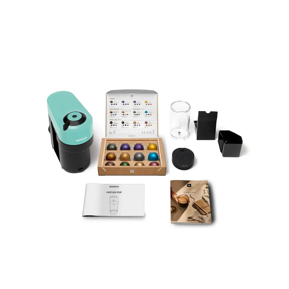 Coffee Capsule Machine Nespresso VERTUO POP von Krups Aqua Mint