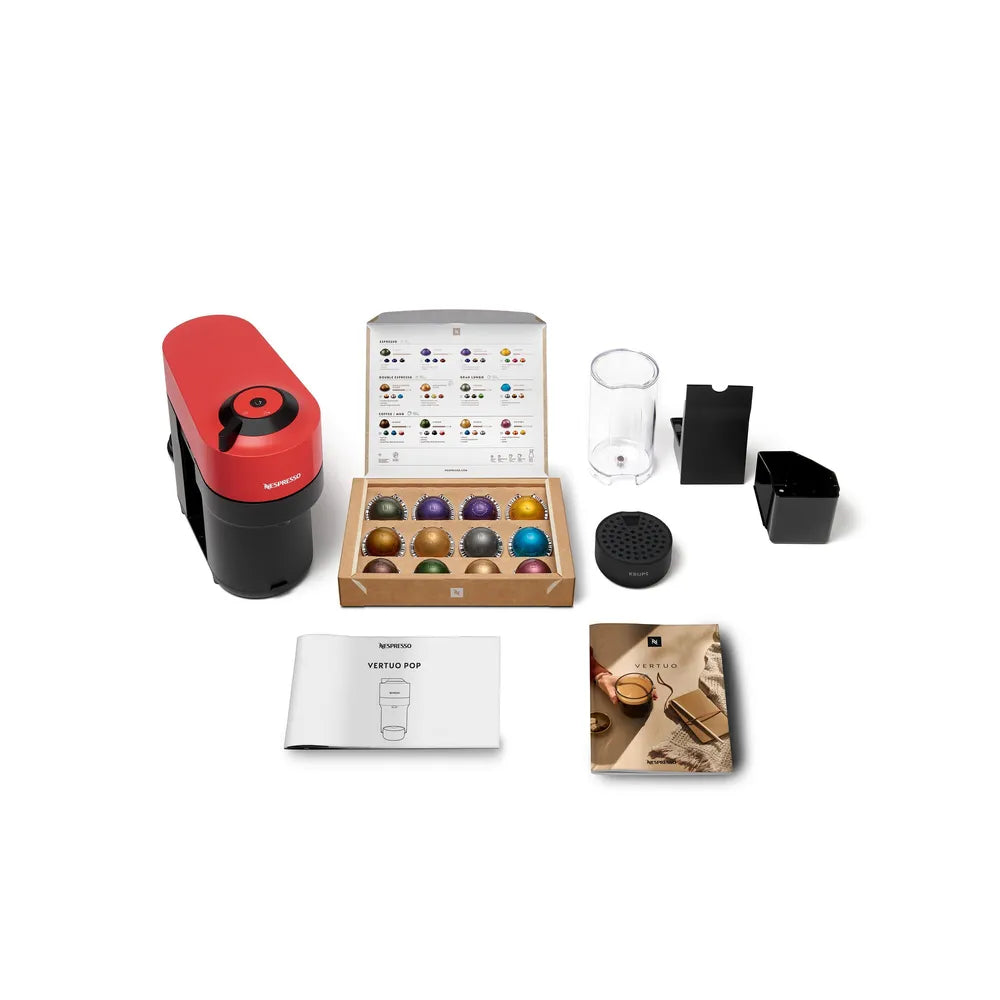 Coffee Capsule Machine Nespresso VERTUO POP von Krups XN9205 Spicy Red