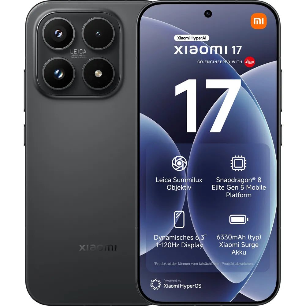 Xiaomi 17 12/512GB Dual-SIM black, Android 16 Smartphone