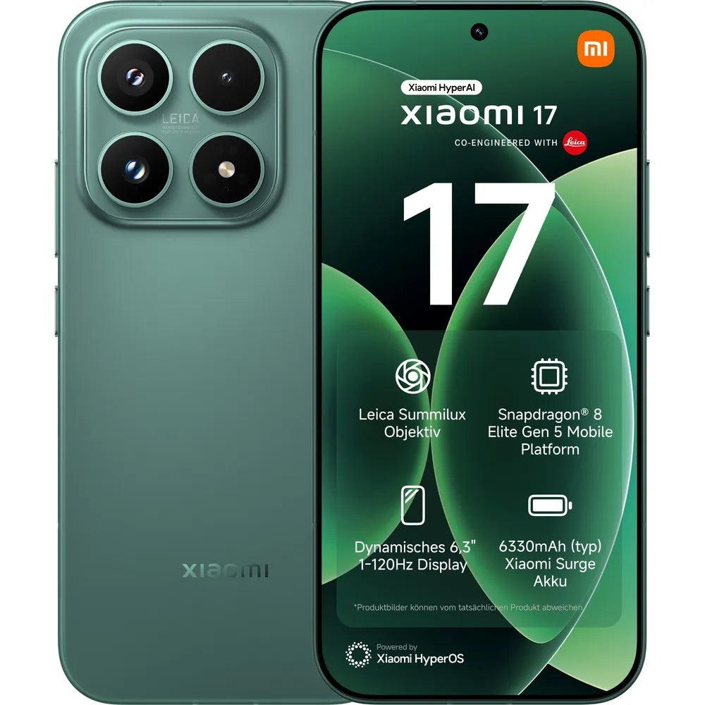 Xiaomi 17 12/512GB Dual-SIM green, Android 16 Smartphone