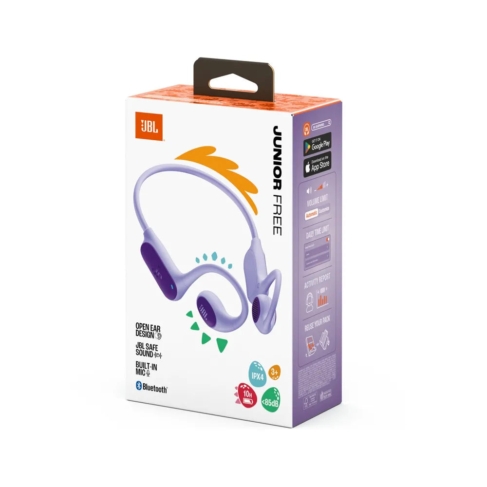 JBL Juneor Free Open Soand Behind Neck Bluetooth Headphones for Kinder purple