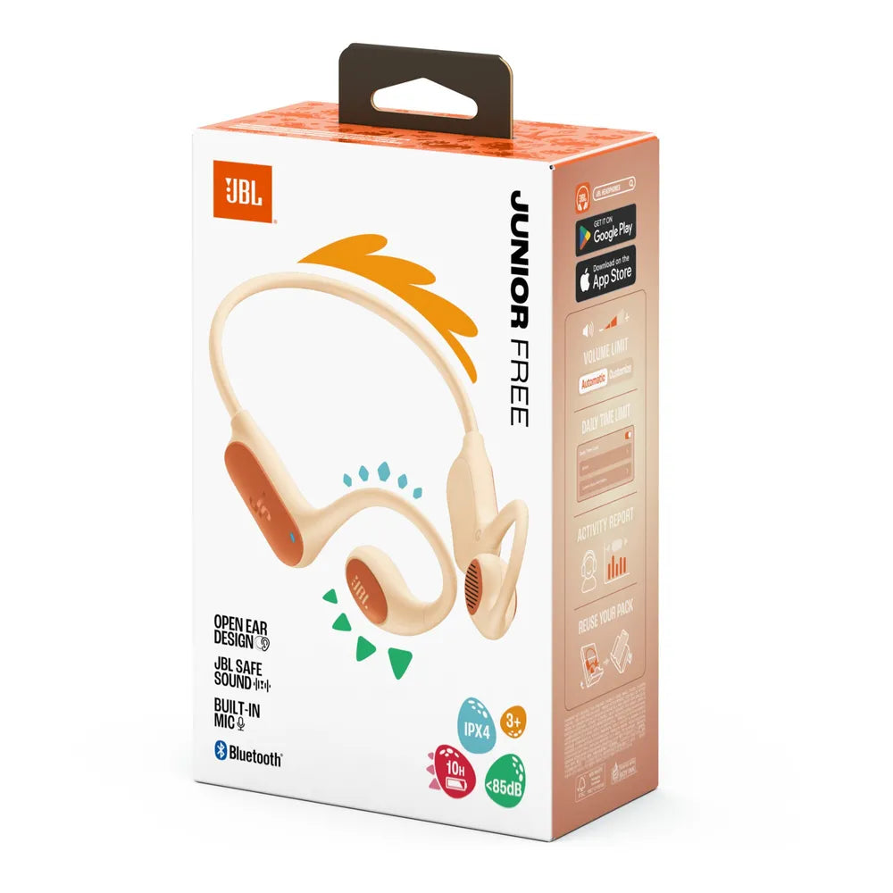 JBL Juneor Free Open Soand Behind Neck Bluetooth Headphones for Kinder peach