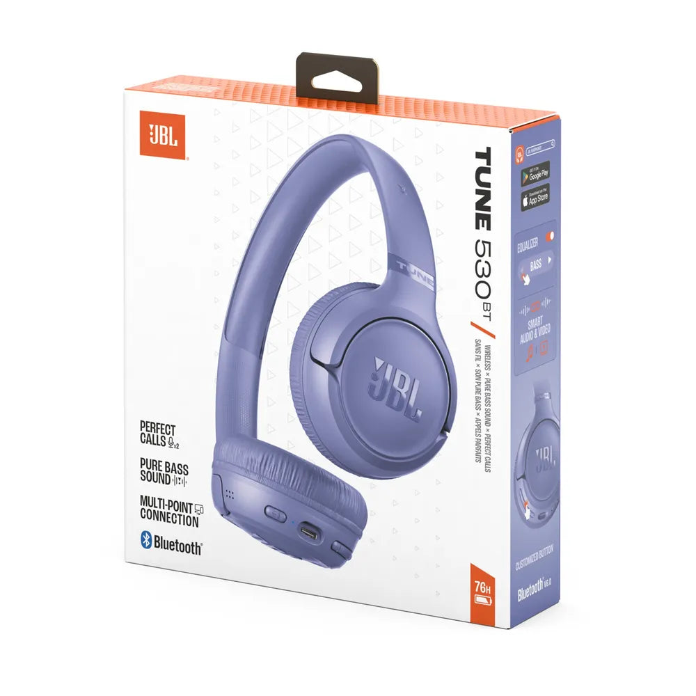 JBL TUNE 530BT On-Ear Bluetooth Headphones kabellos faltbar, lavendel