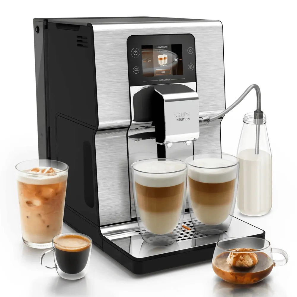 Krups EA879E Intuition Experience Hot&Cold Automatic Coffee Machine Silver